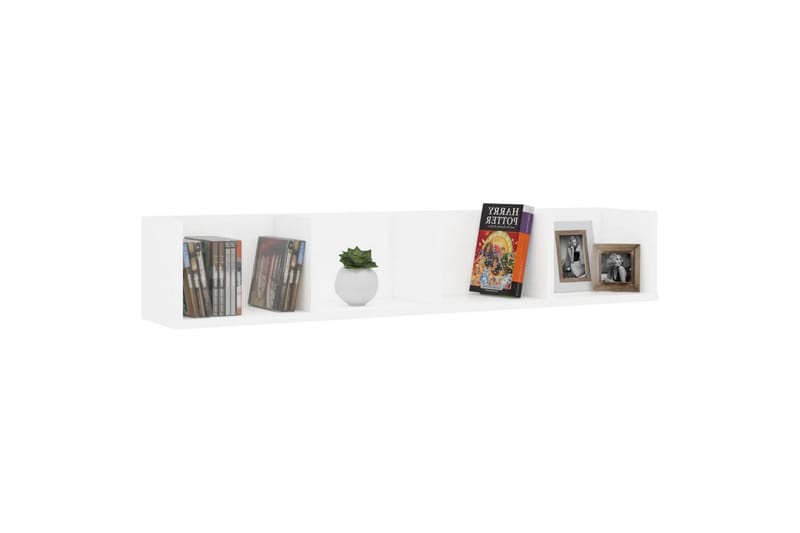 Cd-Hylde 100x18x18 cm Spånplade Hvid - Hvid - Møbler - TV borde & mediemøbler - CD/DVD/Blu Ray reol