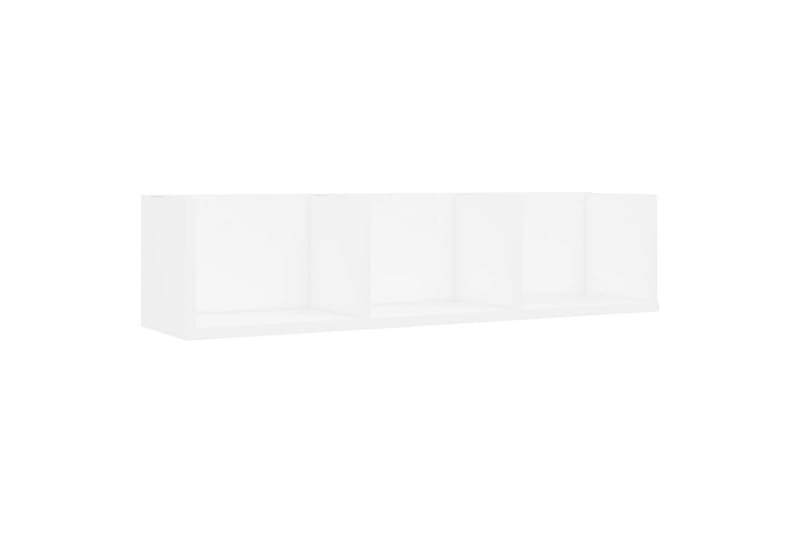 Cd-Hylde 75x18x18 cm Spånplade Hvid - Hvid - Møbler - TV borde & mediemøbler - CD/DVD/Blu Ray reol