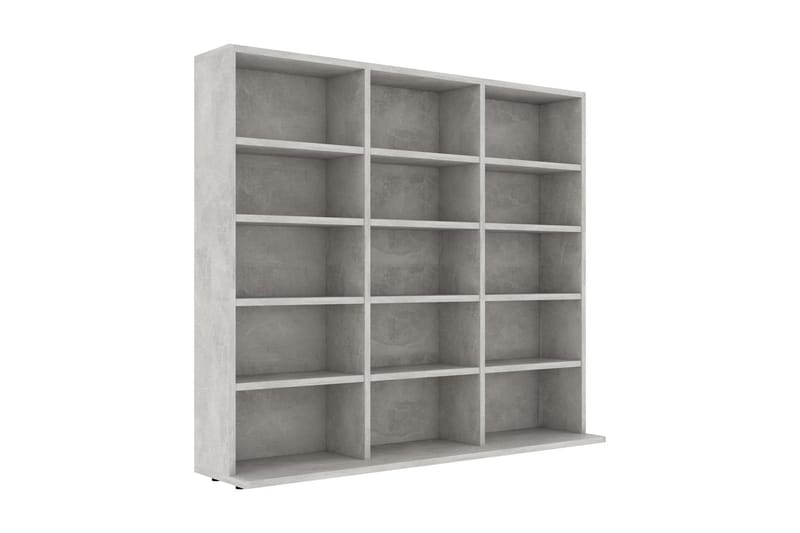 Cd-Reol 102x16x89,5 cm Spånplade Betongrå - Grå - Møbler - TV borde & mediemøbler - CD/DVD/Blu Ray reol