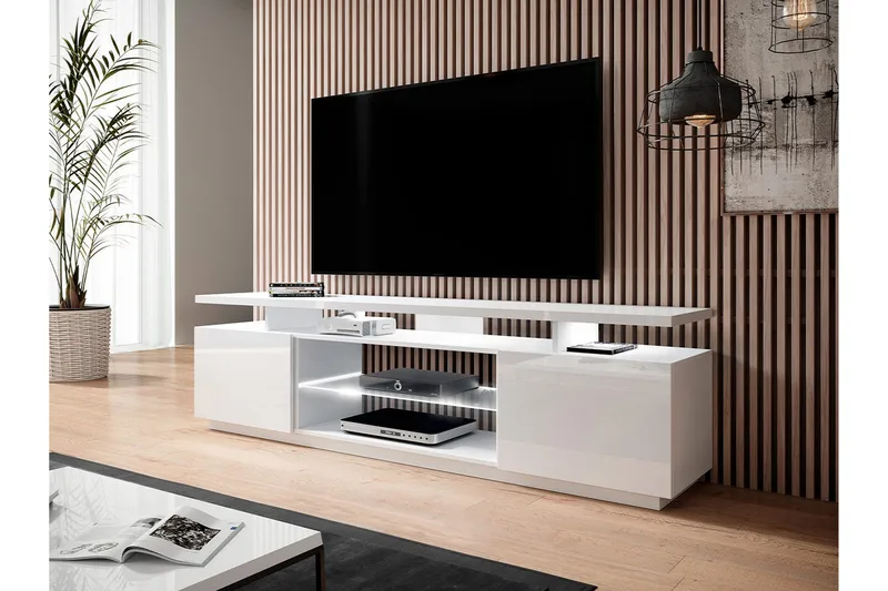 Ceasar TV-bænk 180 cm - Hvid - Møbler - TV borde & mediemøbler - TV-borde