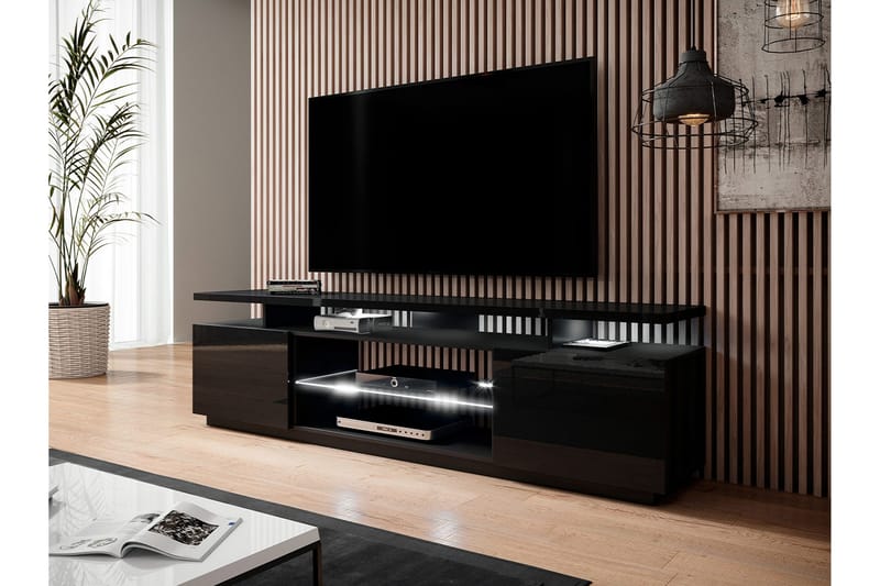 Ceasar TV-bænk 180 cm - Sort - Møbler - TV borde & mediemøbler - TV-borde