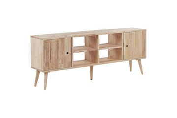 Chandler Fritstående Tv-bord 145 cm med Opbevaring i Lyst Træ - Lysebrun - Møbler - TV borde & mediemøbler - TV-borde