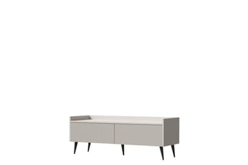 Chiku Fritstående Tv-bord 121 cm med Opbevaring i Malet Træ - Beige - Møbler - TV borde & mediemøbler - TV-borde