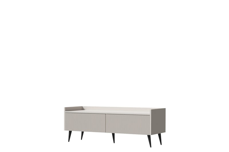 Chiku Fritstående Tv-bord 121 cm med Opbevaring i Malet Træ, Beige