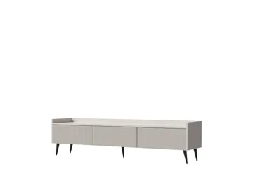 Chiku Gulvstående TV-bænk 180 cm med Opbevaring i Malet Træ - Beige - Møbler - TV borde & mediemøbler - TV-borde