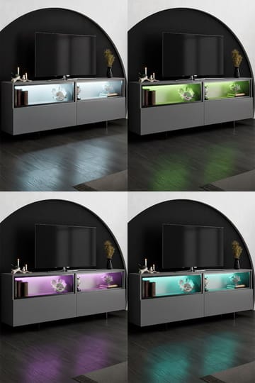 Cielieucel TV-bænk 180 cm - Antracit - Møbler - TV borde & mediemøbler - TV-borde