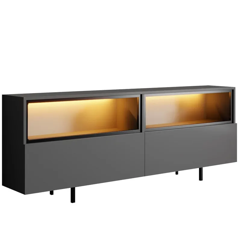 Cielieucel TV-bænk 180 cm - Antracit - Møbler - TV borde & mediemøbler - Mediestativ & vægbeslag
