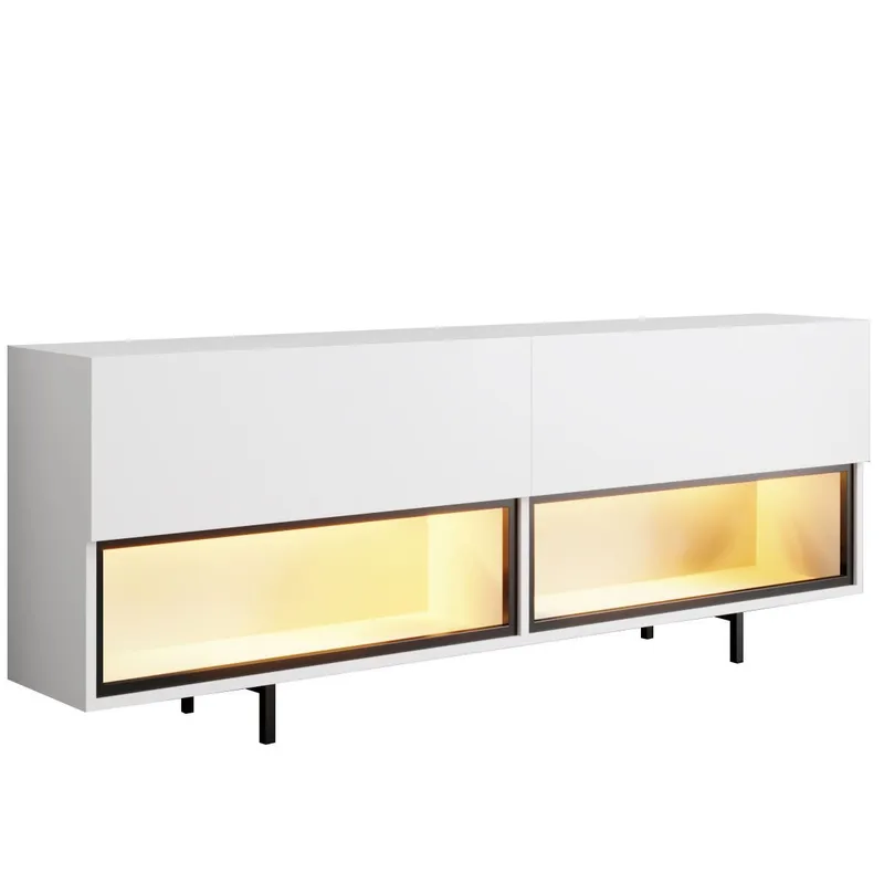 Cielieucel TV-bænk 180 cm - Hvid - Møbler - TV borde & mediemøbler - Mediestativ & vægbeslag