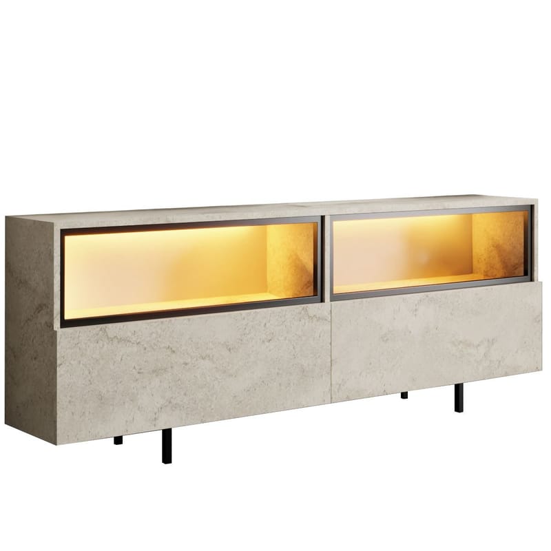 Cielieucel TV-bænk 180 cm - Travertin - Møbler - TV borde & mediemøbler - Mediestativ & vægbeslag