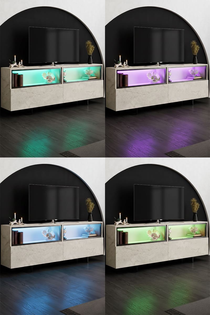 Cielieucel TV-bænk 180 cm - Travertin - Møbler - TV borde & mediemøbler - Mediestativ & vægbeslag