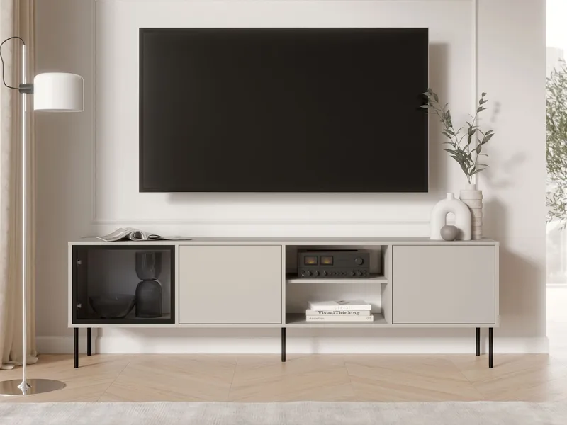 Claven TV-bænk 201 cm - beige - Møbler - TV borde & mediemøbler - TV-borde