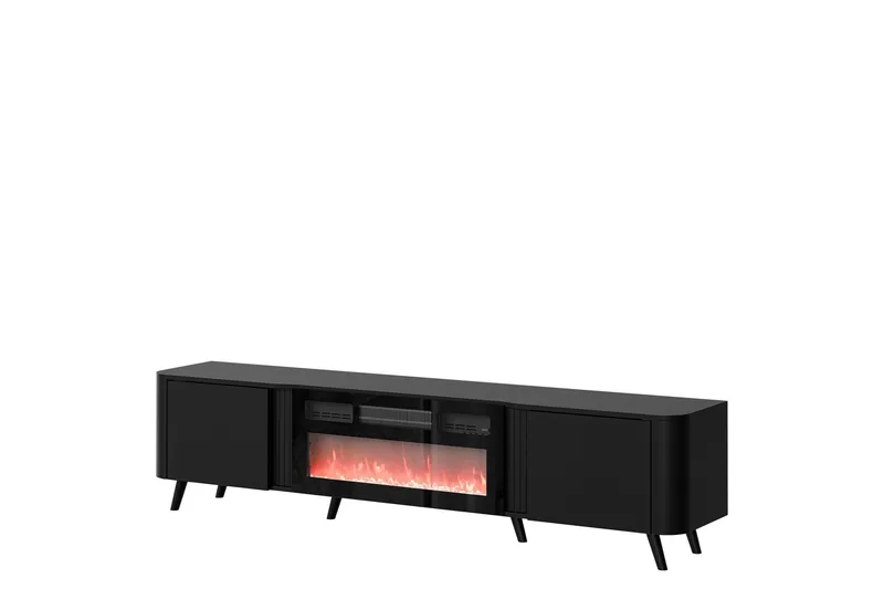 Clement TV-bænk 200 cm, Sort