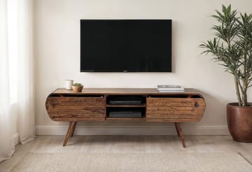 Coreri TV-bænk 160 cm - Mørkebrun - Møbler - TV borde & mediemøbler - TV-borde