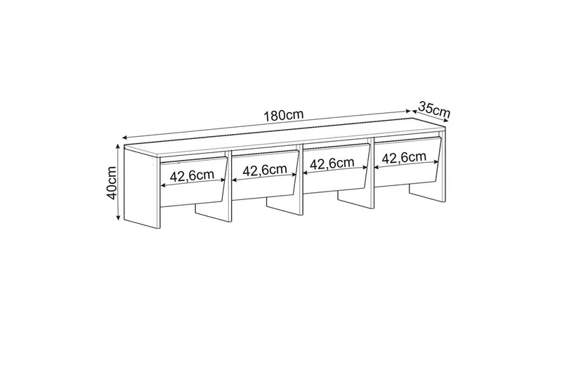 Crala TV-bænk 180 cm - Travertin - Møbler - TV borde & mediemøbler - TV-borde