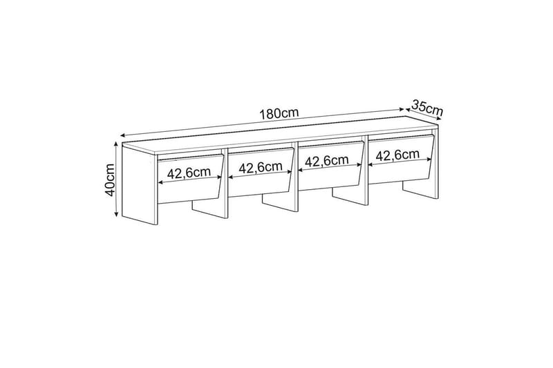 Crala TV-bænk 180 cm - Travertin - Møbler - TV borde & mediemøbler - TV-borde