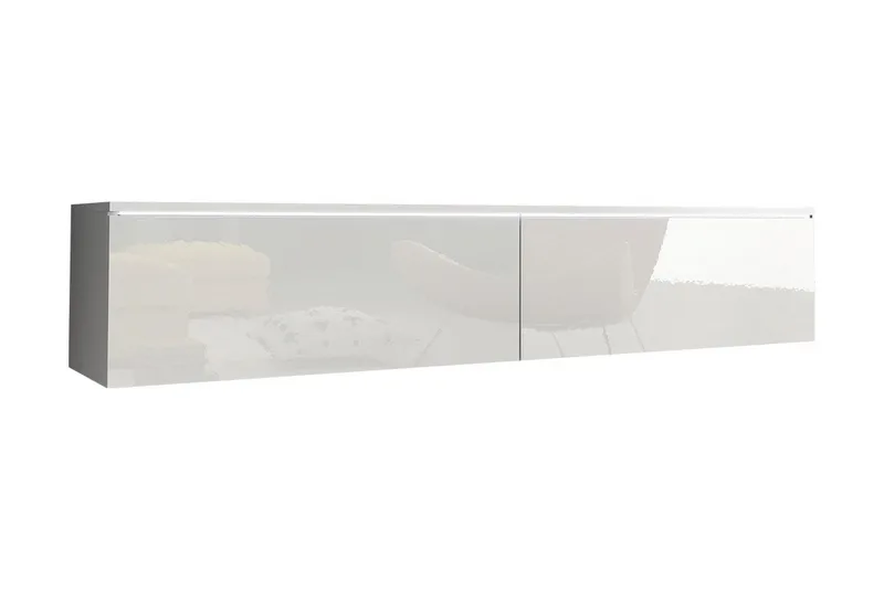 Cuguen TV-Bord 140 cm LED -belysning, Hvid/Hvid LED