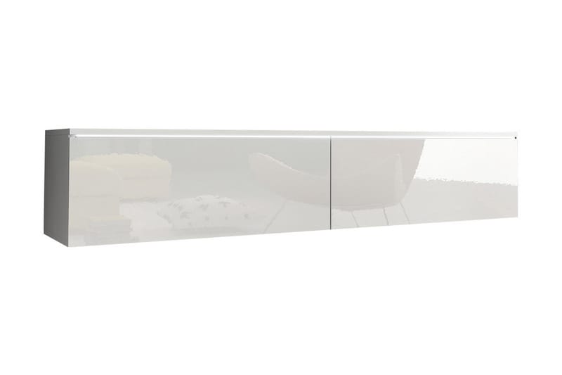 Cuguen TV-Bord 140 cm LED -belysning - Hvid/Hvid LED - TV-skab