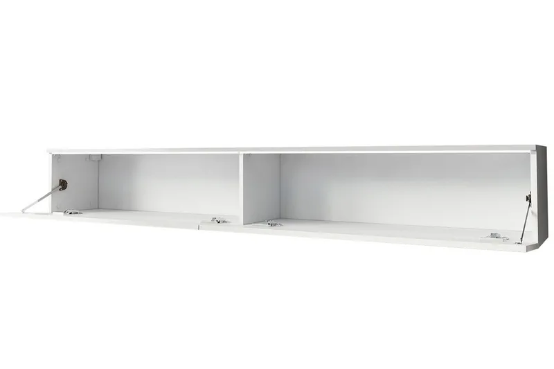 Cuguen TV-Bord 180 cm LED-belysning - Træ/natur | Hvid | Hvid LED - Møbler - TV borde & mediemøbler - TV-borde