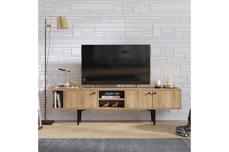 Cyral TV-bænk 180 cm - Eg - Møbler - TV borde & mediemøbler - TV-borde