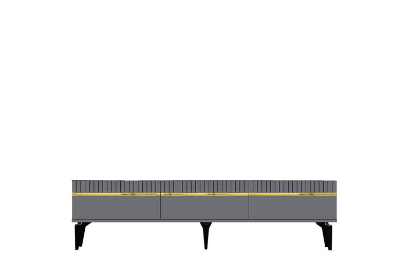 Defneia TV-bord 180 cm - Guld/Antracit - Møbler - TV borde & mediemøbler - TV-borde