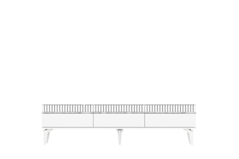 Defneia TV-bord 180 cm - Hvid/Sølv - Møbler - TV borde & mediemøbler - TV-borde