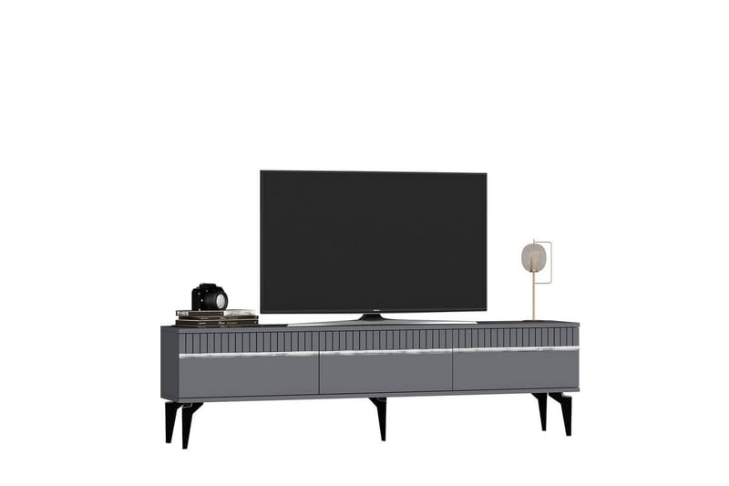 Defneia TV-bord 180 cm - Sølv/Antracit - Møbler - TV borde & mediemøbler - TV-borde