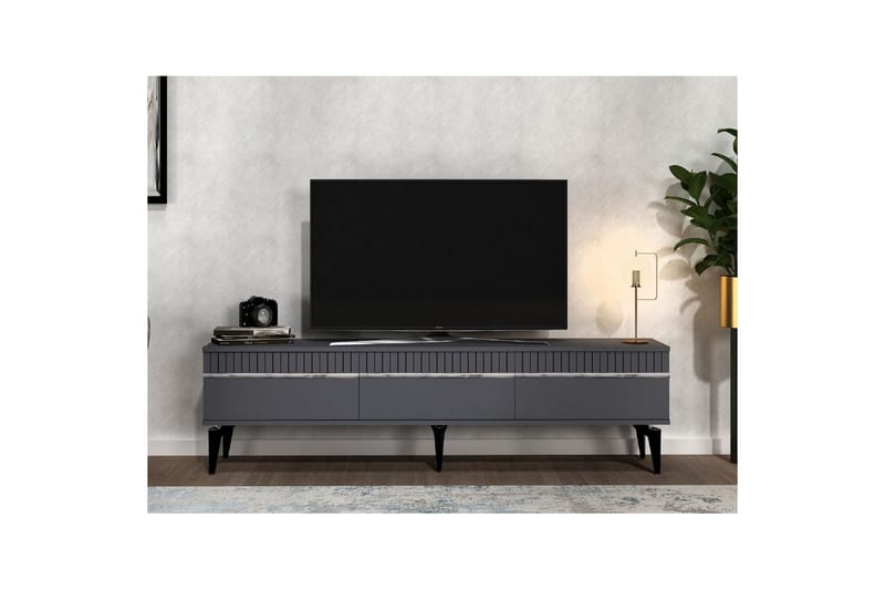 Defneia TV-bord 180 cm - Sølv/Antracit - Møbler - TV borde & mediemøbler - TV-borde