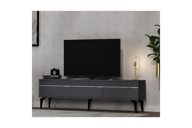 Defneia TV-bord 180 cm - Sølv/Antracit - Møbler - TV borde & mediemøbler - TV-borde