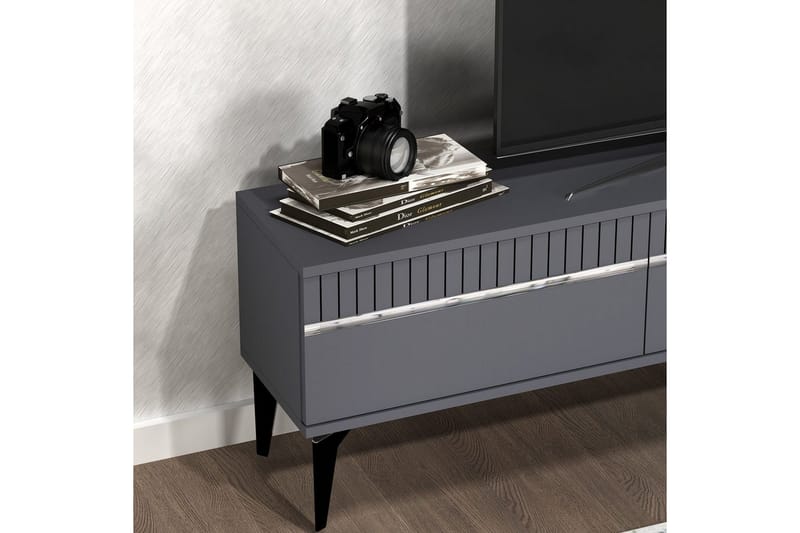 Defneia TV-bord 180 cm - Sølv/Antracit - Møbler - TV borde & mediemøbler - TV-borde