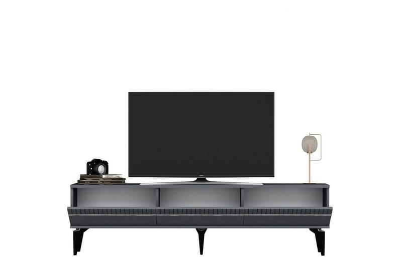 Defneia TV-bord 180 cm - Sølv/Antracit - Møbler - TV borde & mediemøbler - TV-borde