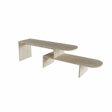 Deliones TV-bænk 130 cm - Travertin - Møbler - TV borde & mediemøbler - TV-borde