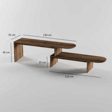 Deliones TV-bænk 130 cm - Valnød - Møbler - TV borde & mediemøbler - TV-borde