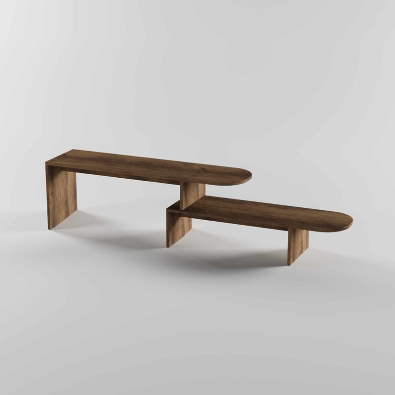 Deliones TV-bænk 130 cm, Valnød