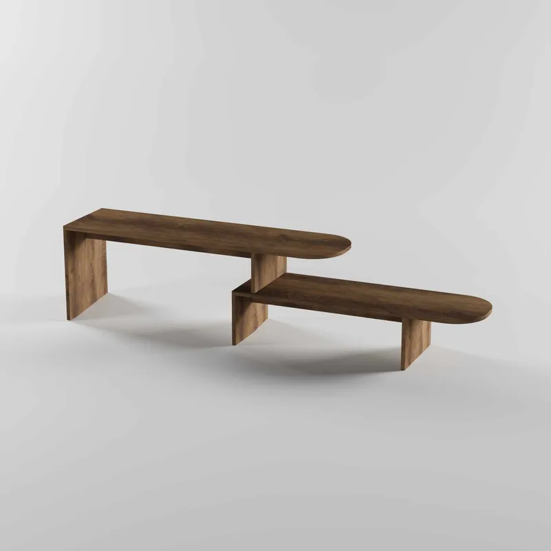 Deliones TV-bænk 130 cm, Valnød