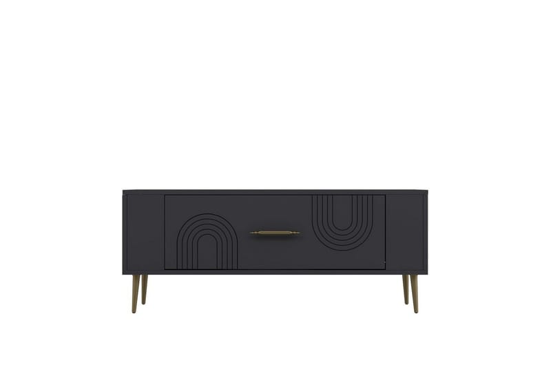 Deyric TV-bænk 120 cm - Antracit/Guld - Møbler - TV borde & mediemøbler - TV-borde