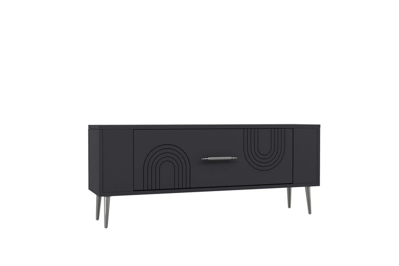Deyric TV-bænk 120 cm - Antracit/Sølv - Møbler - TV borde & mediemøbler - TV-borde