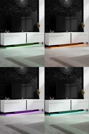 Djarhint TV-bænk 180 cm - Hvid - Møbler - TV borde & mediemøbler - TV-borde