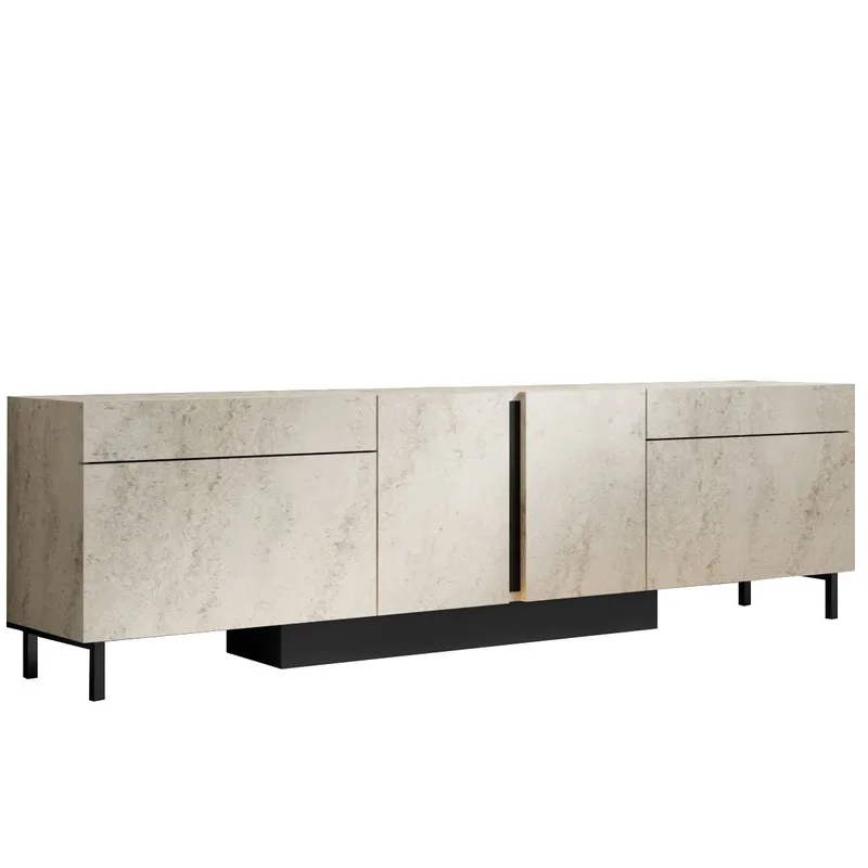 Djarhint TV-bænk 180 cm - Travertin - Møbler - TV borde & mediemøbler - Mediestativ & vægbeslag