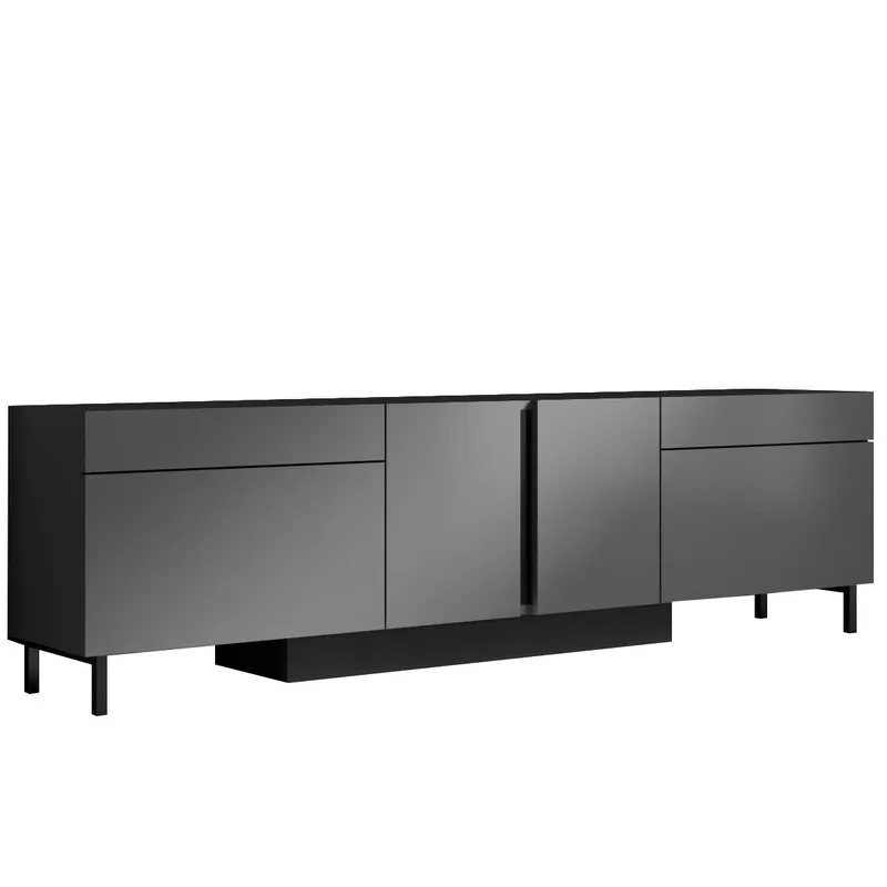 Djarhint Tv-bord 180 cm med Opbevaring i Metal, Antracit