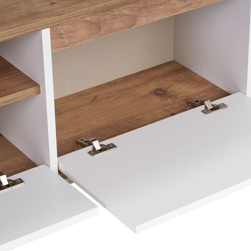 Domar TV-bænk 160 cm - Atlantic fyr, hvid - Møbler - TV borde & mediemøbler - TV-borde