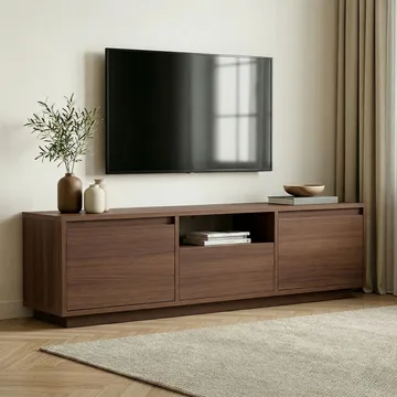 Domar TV-bænk med opbevaring 160 cm - Valnød - Møbler - TV borde & mediemøbler - TV-borde