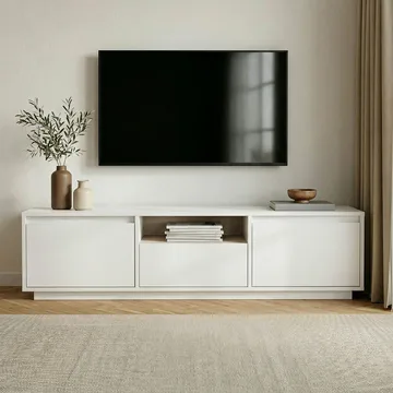 Domar TV-bord 160 cm med Opbevaring - Hvid - Møbler - TV borde & mediemøbler - TV-borde