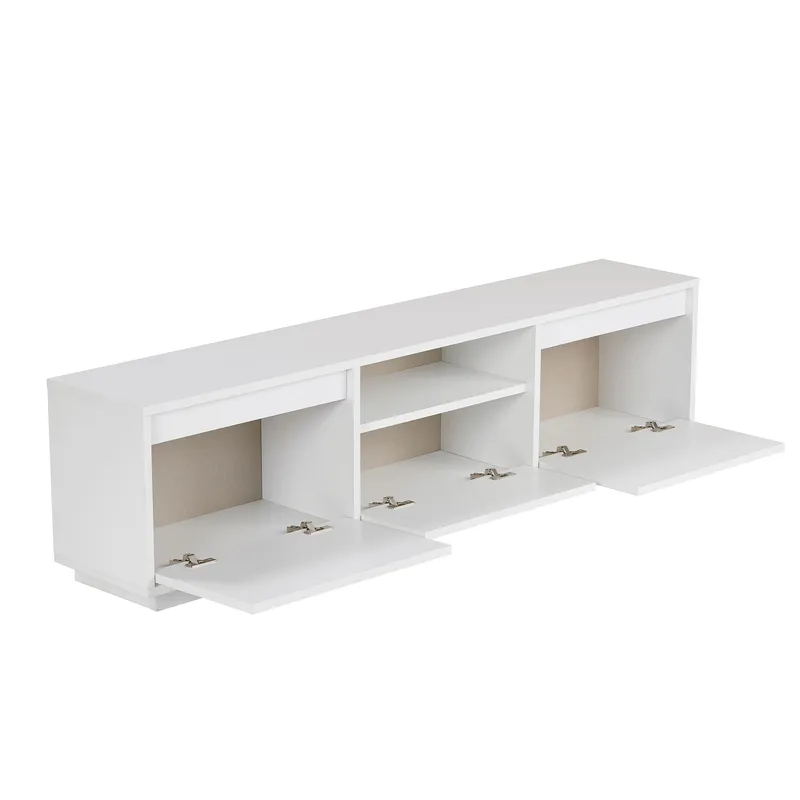 Domar TV-bord 160 cm med Opbevaring - Hvid - Møbler - TV borde & mediemøbler - TV-borde