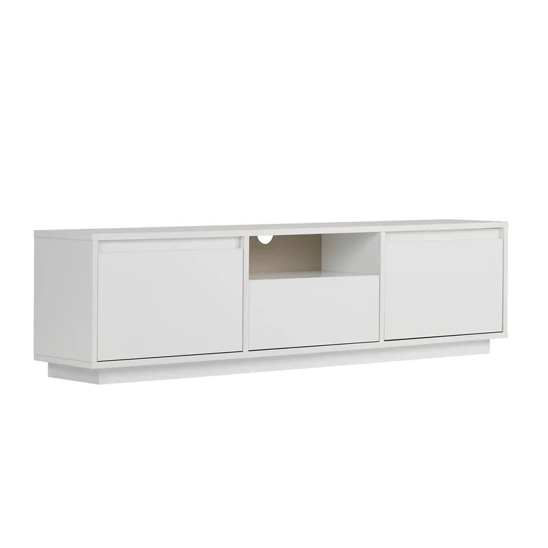 Domar TV-bord 160 cm med Opbevaring, Hvid