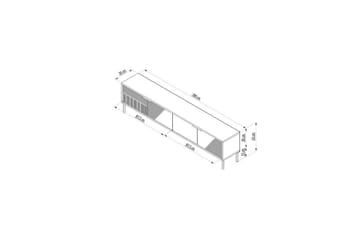 Dorellez TV-bænk 180 cm - Antracit - Møbler - TV borde & mediemøbler - TV-borde