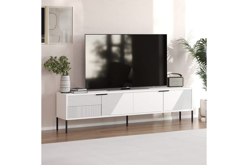 Dorellez TV-bænk 180 cm - Hvid - Møbler - TV borde & mediemøbler - TV-borde