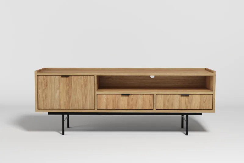 Dravo TV-bord 150 cm, Naturlig hickory