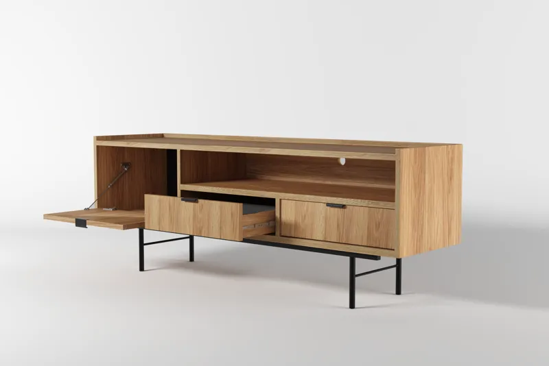 Dravo TV-bord 150 cm - Naturlig hickory - Møbler - TV borde & mediemøbler - TV-borde