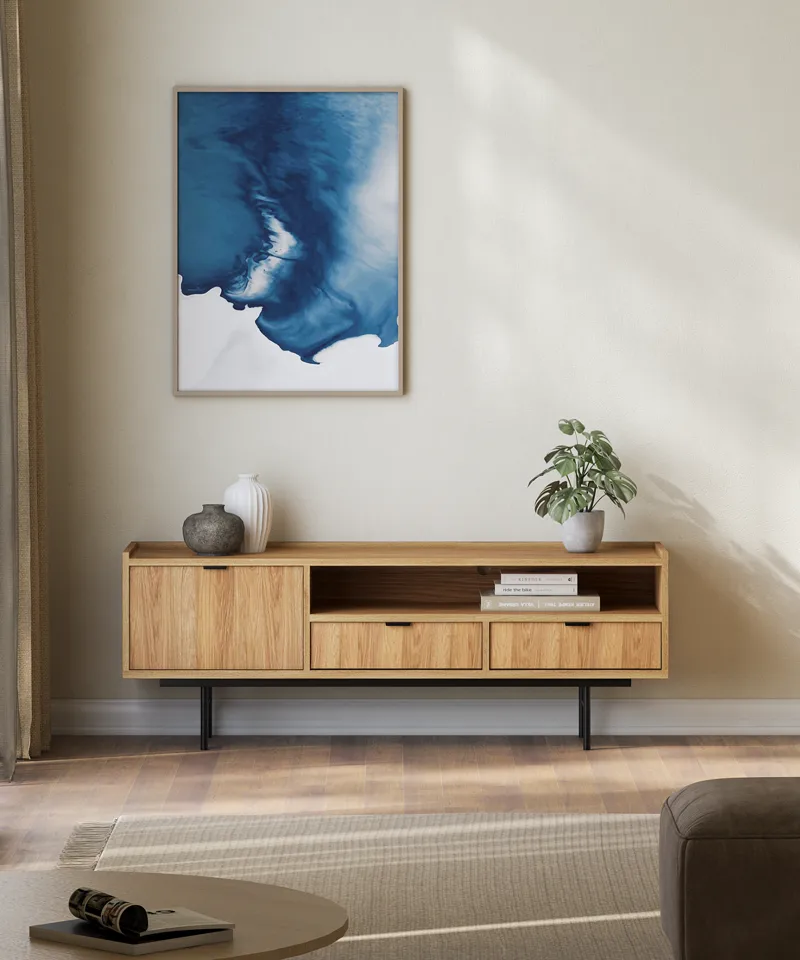 Dravo TV-bord 150 cm - Naturlig hickory - Møbler - TV borde & mediemøbler - TV-borde