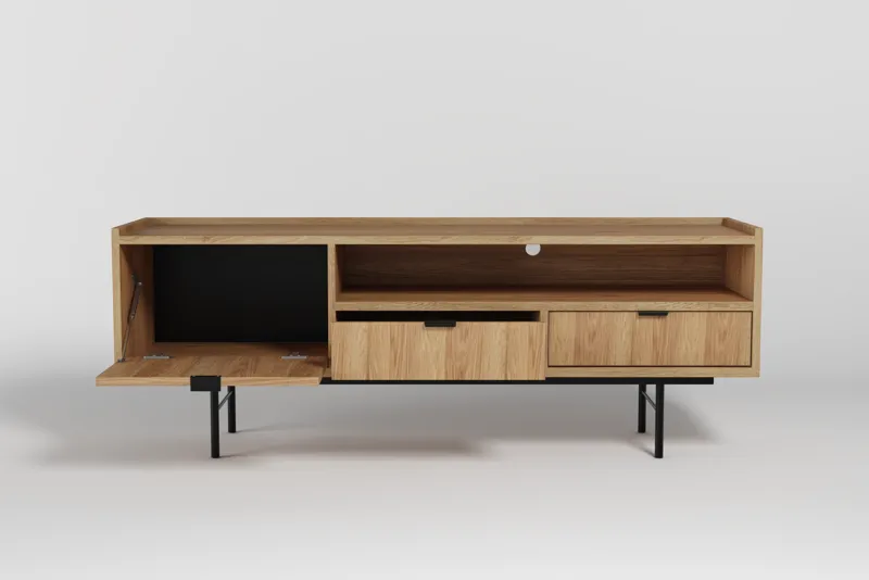 Dravo TV-bord 150 cm - Naturlig hickory - Møbler - TV borde & mediemøbler - TV-borde